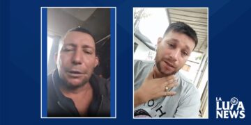 José del Carmen Abril, líder social del Catatumbo amenazado por el ELN, junto a su hijo Dairo Abril