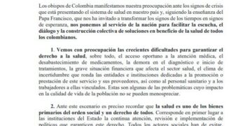 Obispos se ofrecen como mediadores en crisis de la salud