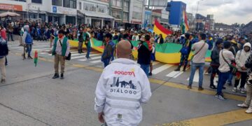 Manifestaciones de la minga indígena en Bogotá
