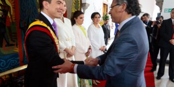 El presidente Petro participó en la posesión de Daniel Noboa en Ecuador