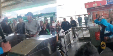 Video: colados agreden con cuchillo a funcionarios de Transmilenio en el sur de Bogotá