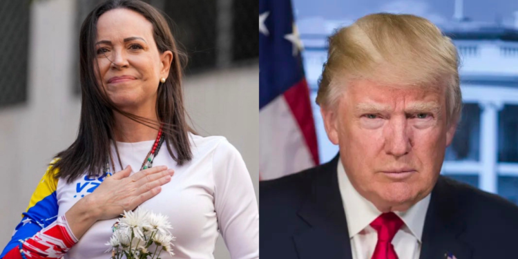 Donald Trump y Maria Corina