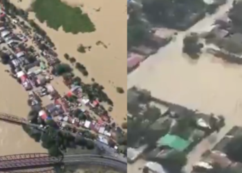 En Montería, policías en canoa cuidan viviendas que quedaron solas para evitar saqueos