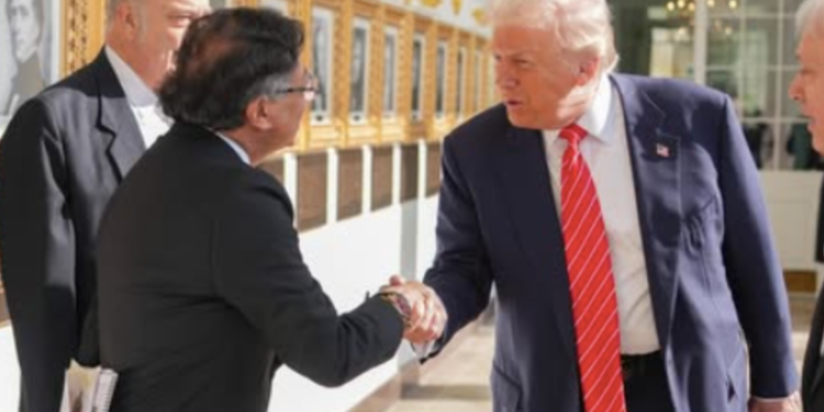 Primeras imágenes del presidente Petro y del mandatario Donald Trump en la Casa Blanca