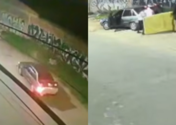 Cámaras captan el momento en que abandonan un cuerpo desde un vehículo en localidad de Kennedy