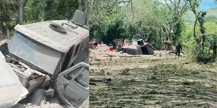 Explosivos destruyen tramo de la vía Panamericana en Cauca